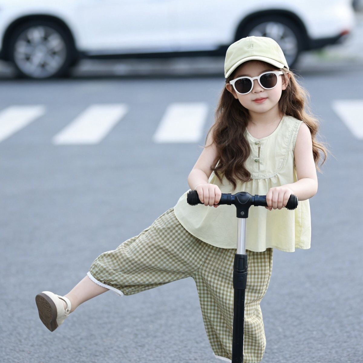 女童夏季背心套装2026夏装新款宝宝无袖防蚊裤儿童两件套洋气