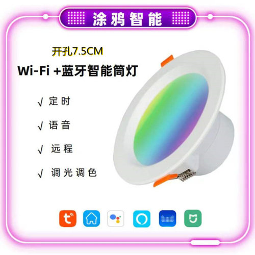 。zigbee智能筒灯人体感应筒灯 防眩筒灯 射灯 WIFI筒灯 嵌入式涂