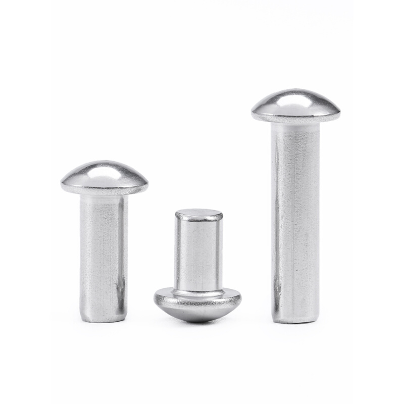 。GB867不锈钢304半圆头实心铆钉圆头铆钉实心铆钉M2M2.5M3M4M6M8