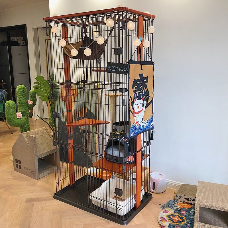 猫笼子日式实木猫墅出口日本家用室内猫舍猫窝超大三四层猫咪木框