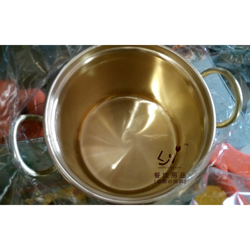 。特厚黄铜汤煲 高身汤锅 企身粥煲 炖锅 汤锅 黄铜粥锅 纯铜锅