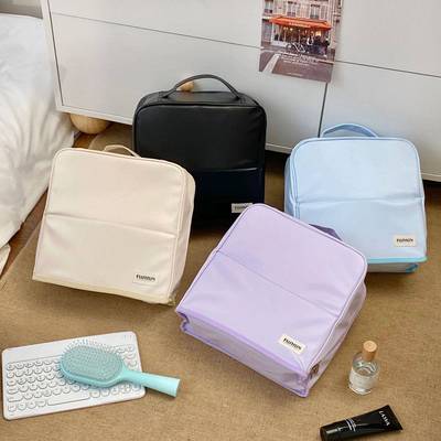 化妆包大容量带镜子化妆品收纳包化妆袋可挂行李箱便携化妆包分区