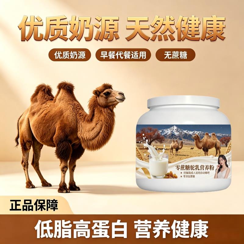 轻负担日常食用零蔗糖驼乳粉轻食餐食搭配多维温和营养驼乳粉沙漠