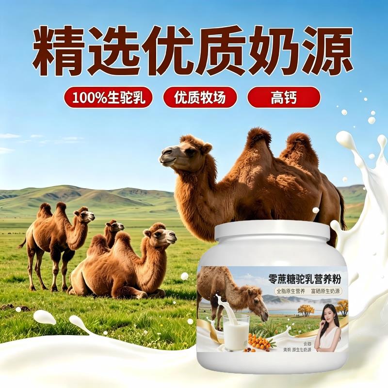 女士营养滋润零蔗糖驼乳粉日常养生多维粉质细腻骆驼营养粉牧场1