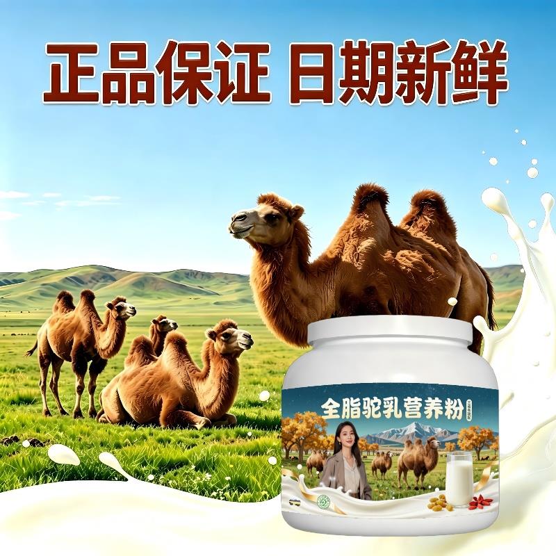 人群全脂驼乳粉温冲速溶零蔗糖高钙驼奶粉散养官方品牌初乳配方