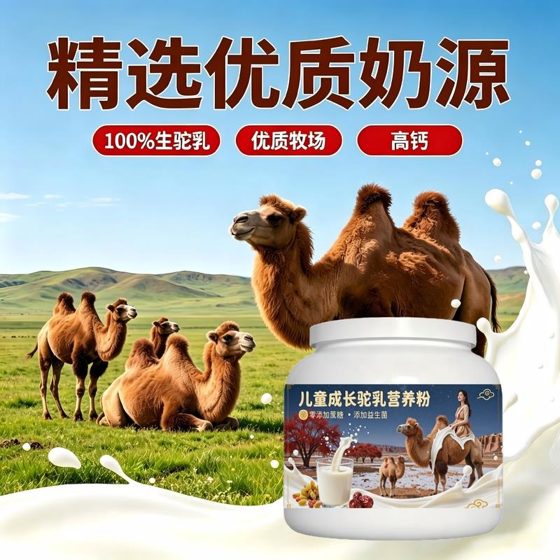 中老年成人驼乳粉睡前饮用高钙粉质细腻驼乳粉厂家直销官方店初乳