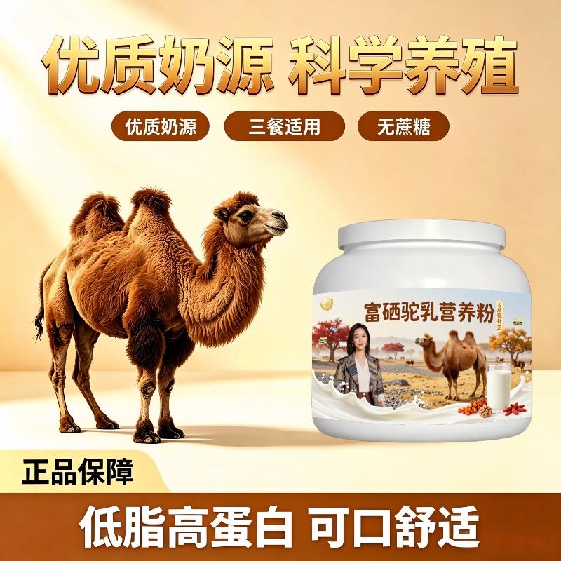 富硒驼乳粉晨起一杯高蛋白多维骆驼营养粉原产地官方正品初乳