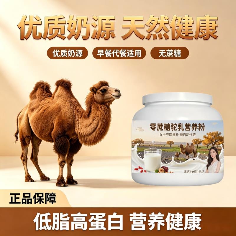 女士营养滋润零蔗糖驼乳粉换季营养零蔗糖护肠胃驼奶冲调粉丰草牧