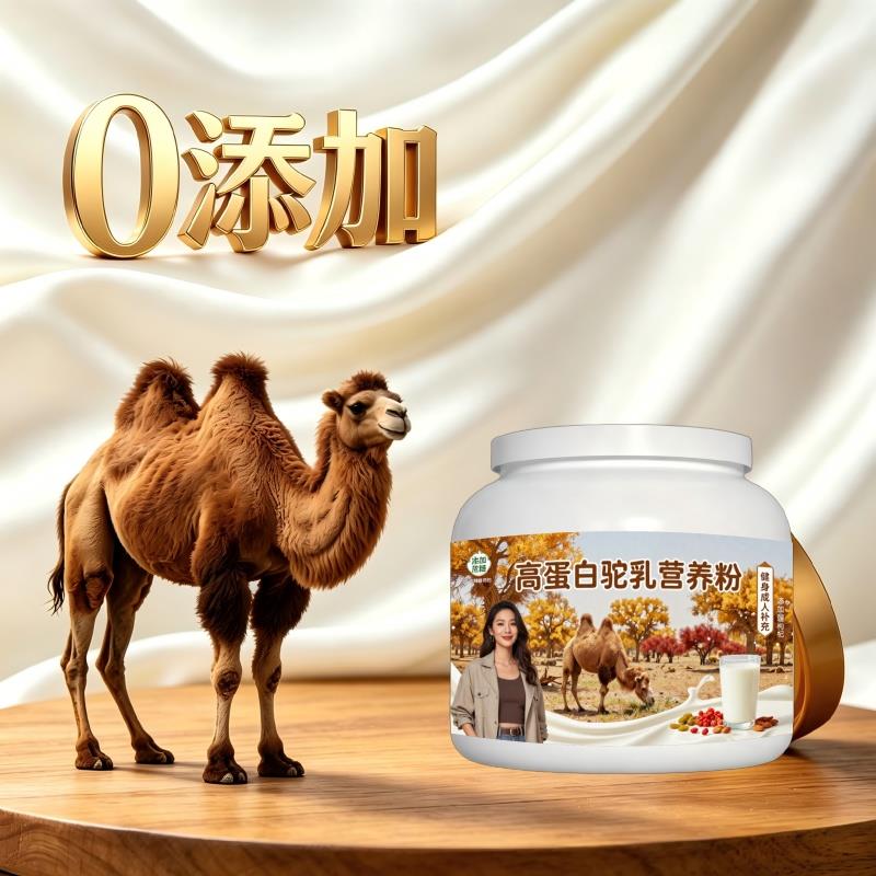 健身高蛋白驼乳粉温冲速溶高蛋白原生营养驼奶冲调粉丰草牧场正品