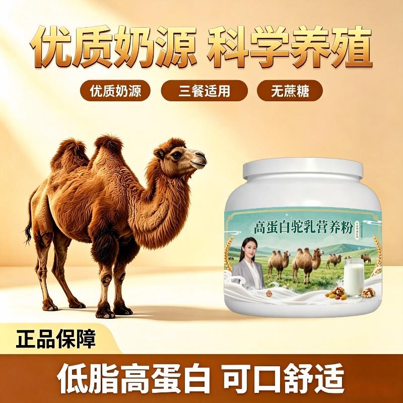 中老年高蛋白驼乳粉走亲访友多维低骆驼营养粉原产地正品初乳