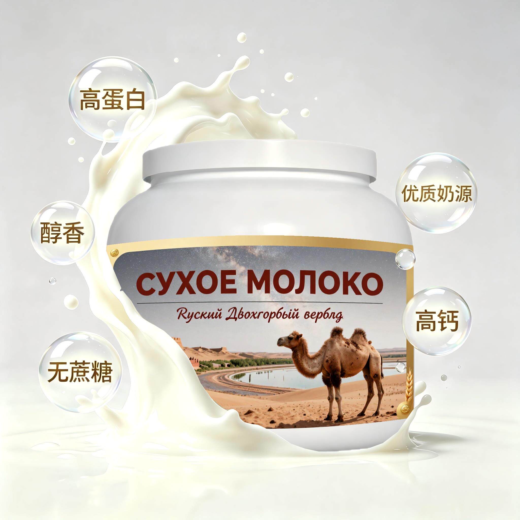 俄罗斯原装进口严选奶源初乳配方驼奶粉晨起点心睡前小食粉质绵密