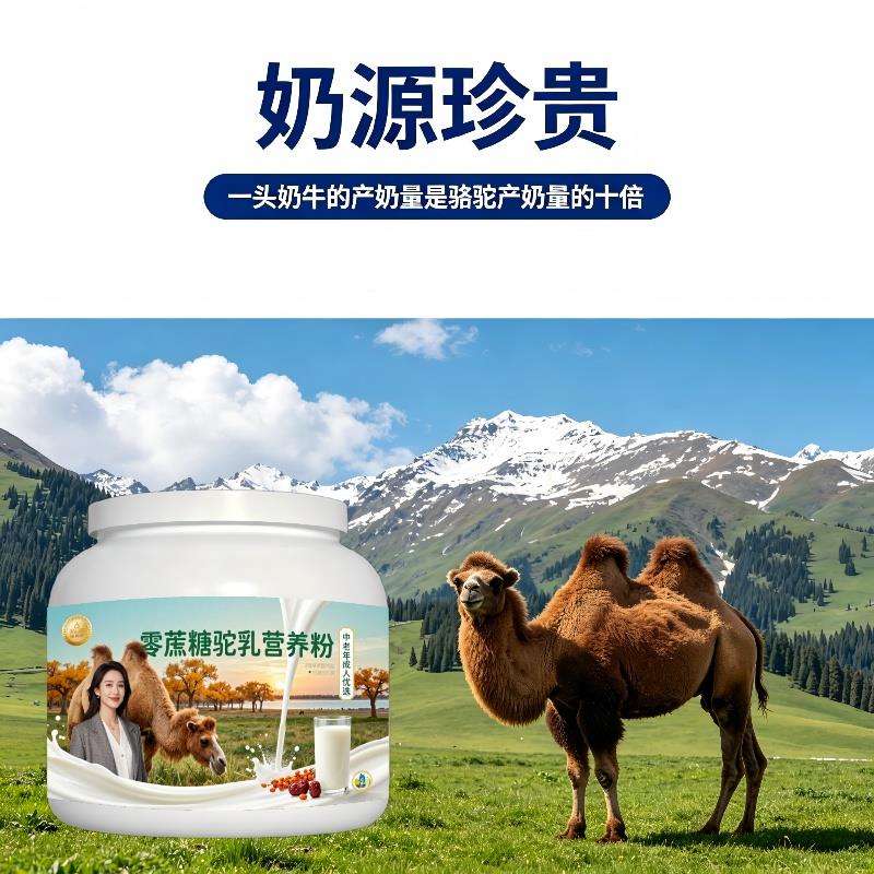中老年零蔗糖驼乳粉温冲速溶多维骨骼驼奶粉散养100%正品专用