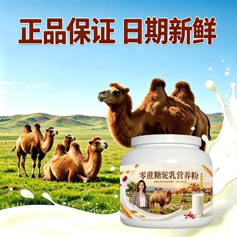 健身零蔗糖驼乳粉加班加餐高蛋白骨骼驼奶粉原产地官方品牌初乳配
