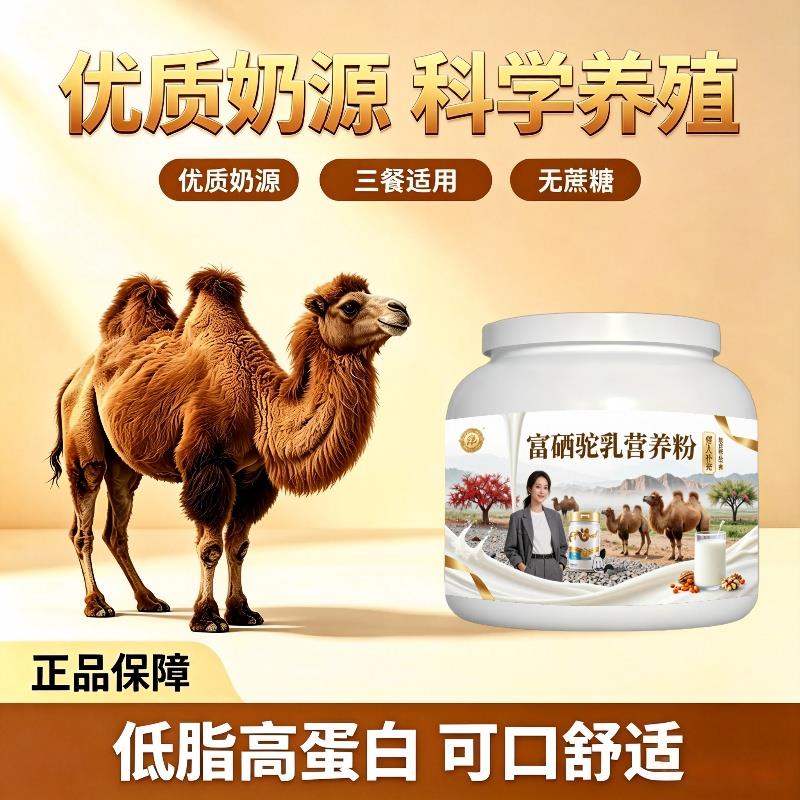 健身富硒驼乳粉日常养生高蛋白补钙骆驼营养粉沙漠有机官方正品纯