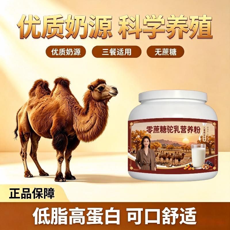 儿童零蔗糖驼乳粉温冲速溶多维高蛋白驼乳粉牧场官方正品专用