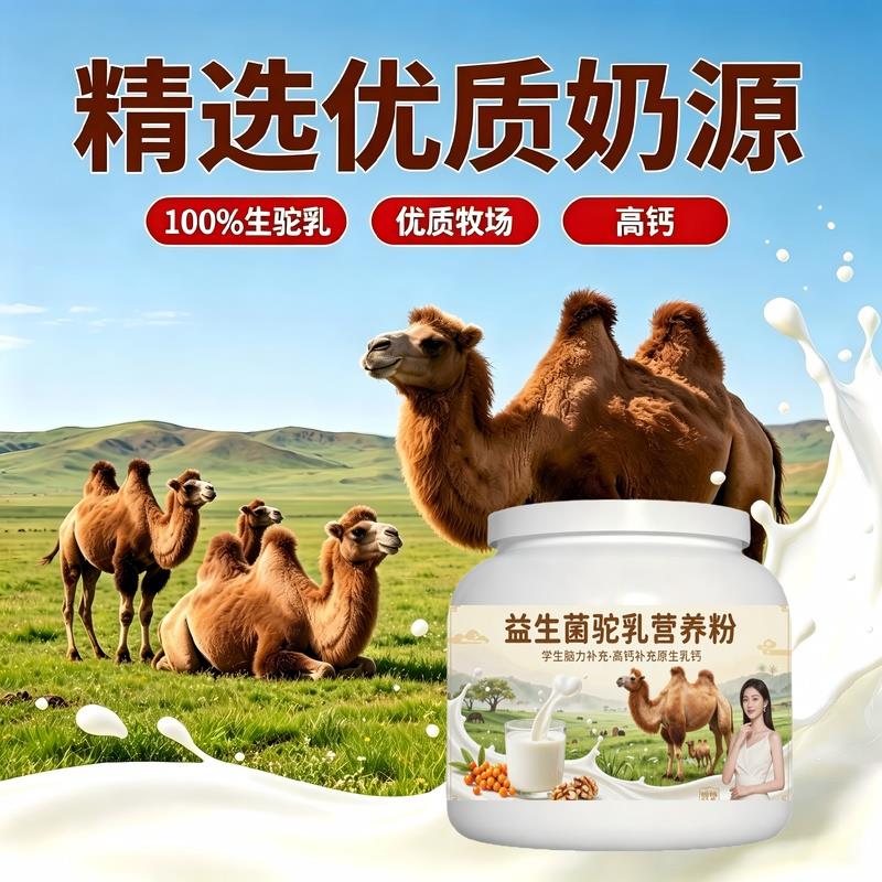 学生营养补充益生菌驼乳粉居家常备高钙补钙骆驼营养粉散养正宗初