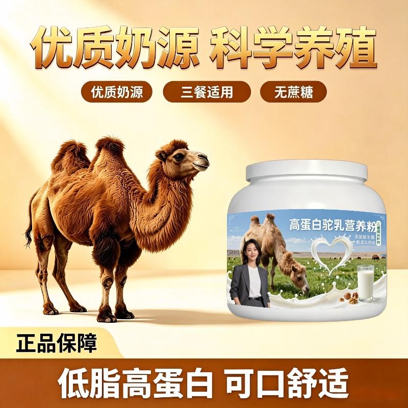 儿童成蛋白驼乳粉学龄加餐高蛋白原生营养驼奶冲调粉沙漠正品纯正