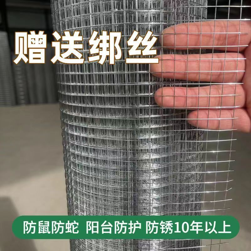 热浸镀锌钢丝网防锈铁丝网围栏网家用鸡鸭养殖网鸽笼防护网铁网格