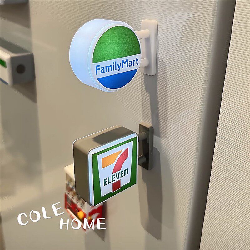 711磁性灯箱便利店冰箱贴创意展示牌罗森全家迷你玩具摆件