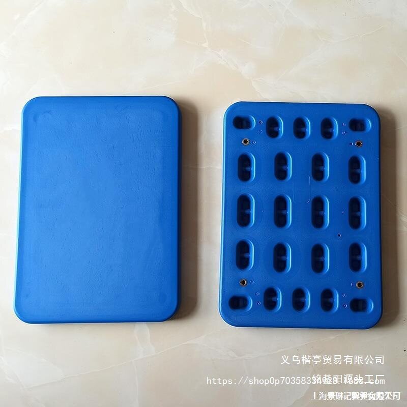 塑料课桌椅面凳子面板中空方形吹塑凳面小方凳食堂餐桌配件蓝色
