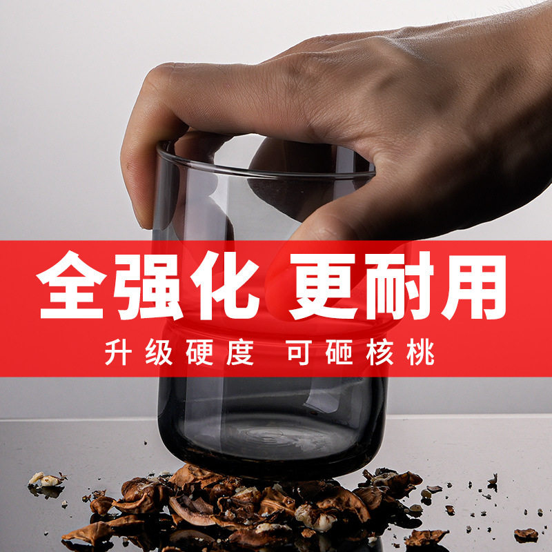 钢化玻璃漱口杯酒店专用高端轻奢洗漱水杯透明家用高颜值刷牙杯子