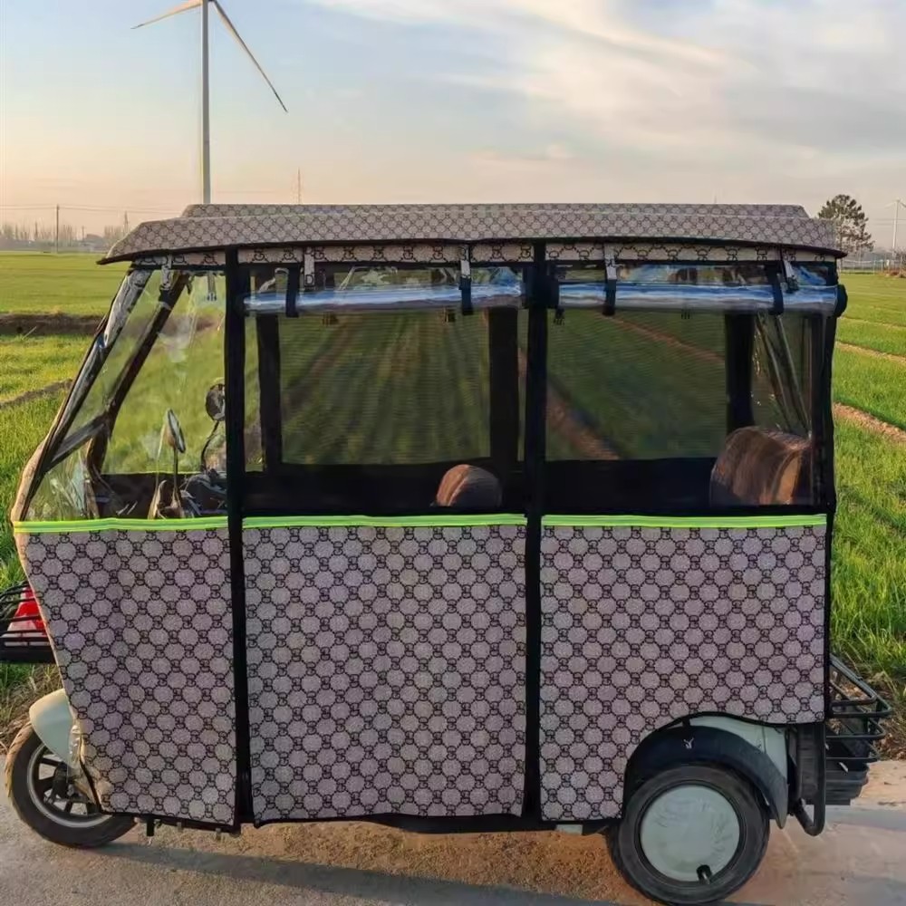 新款电动三轮车挡风遮雨棚围挡篷