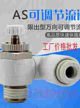 SMCC型调速节流气阀360度万向旋转接头AS1234/301-M35-4681012