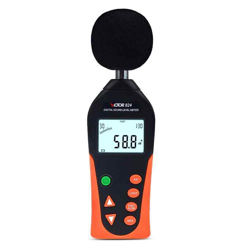 VICTOR胜利仪器VC824噪音计工业级高精度手持声级计 测噪音分贝仪