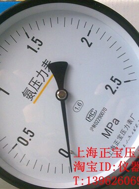 YA-150 2.5mpa 氨气压力表  氨用压力表 上海正宝压力表厂