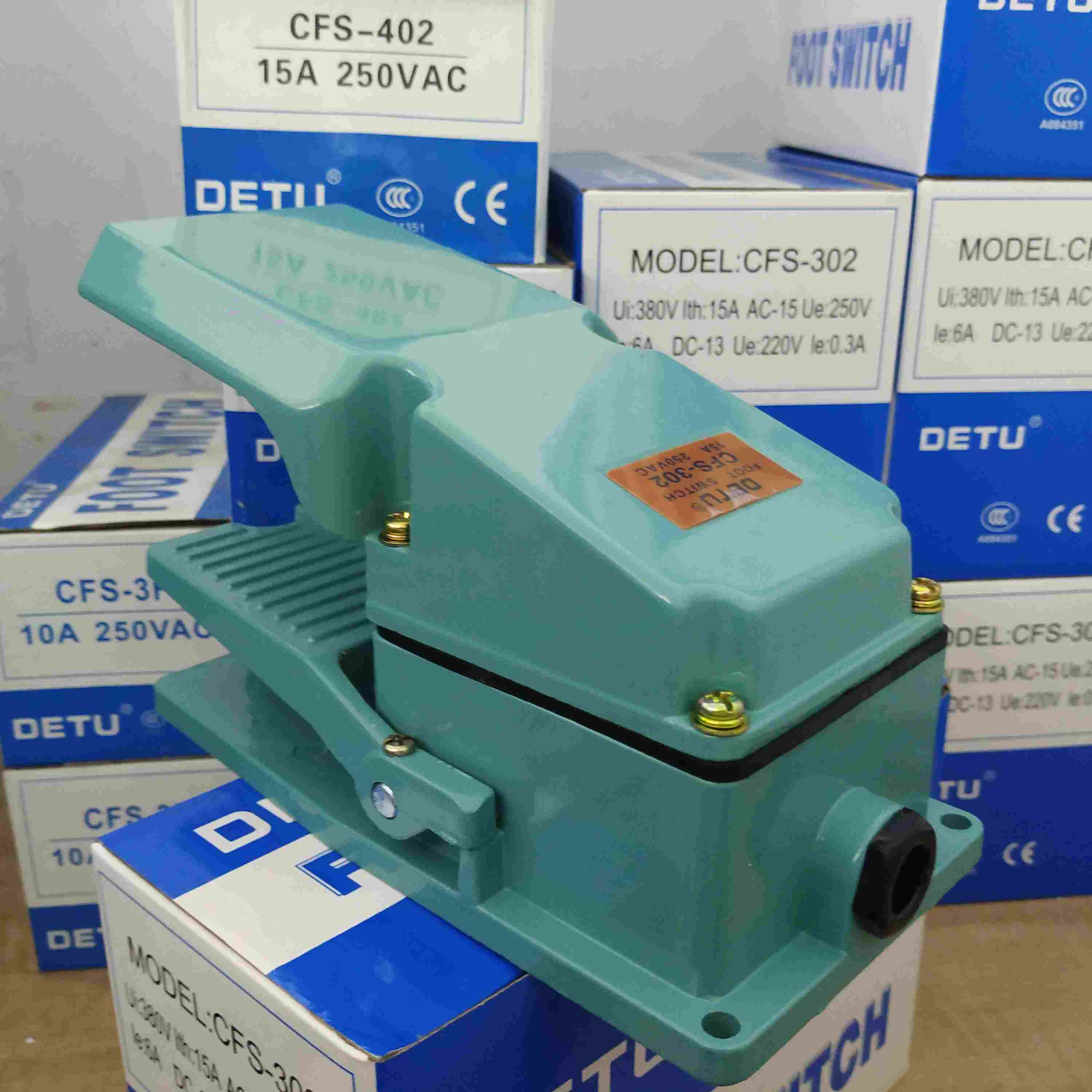 德图DETU 铝壳型带保护盖机床控制脚踏开关 LT4 CFS-302