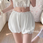 舒适松紧高腰防走光花边新款 女夏季 2025打底裤 安全裤 蓬蓬南瓜