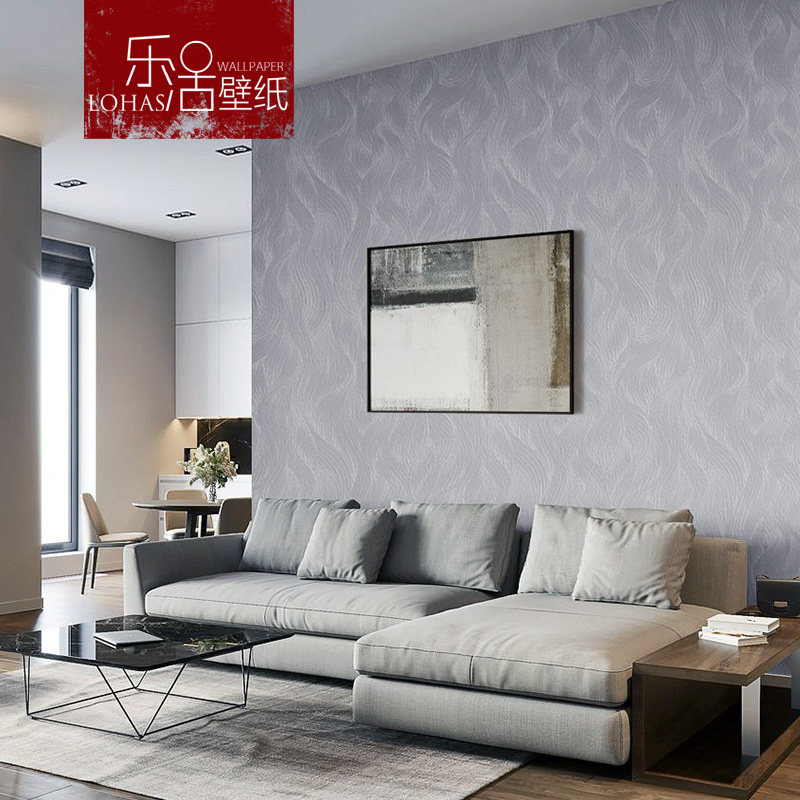 热销北欧现代简约棕咖色波浪纹墙纸卧室客厅电视背景壁纸肌理感非