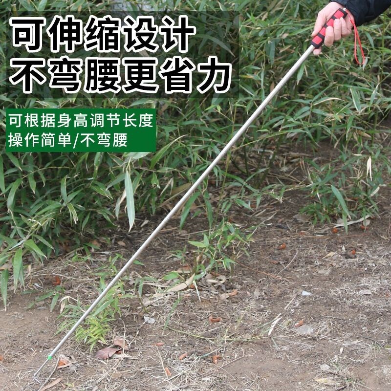 热销地膜钩子不锈钢伸缩破膜神器勾扣蒜苗花生农具放风勾出苗农用