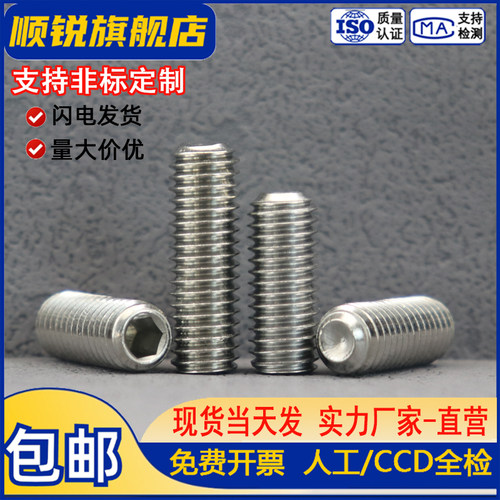 304凹端紧定基米螺钉大全DIN916