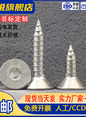 304不锈钢沉头内六角自攻螺丝钉M3M4M5M6*6x10x12x16x20x25x30x50