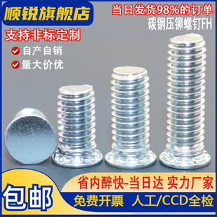 碳钢镀锌压铆螺钉压板螺丝FH