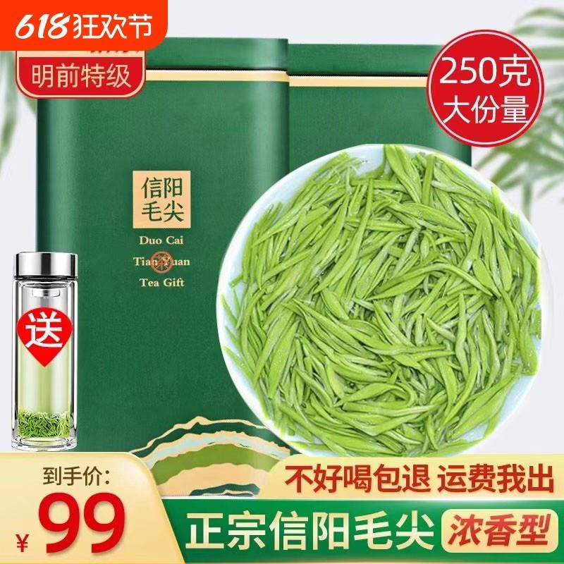2025新茶 绿茶毛尖茶叶信阳春茶嫩芽毛尖浓香型罐装半斤