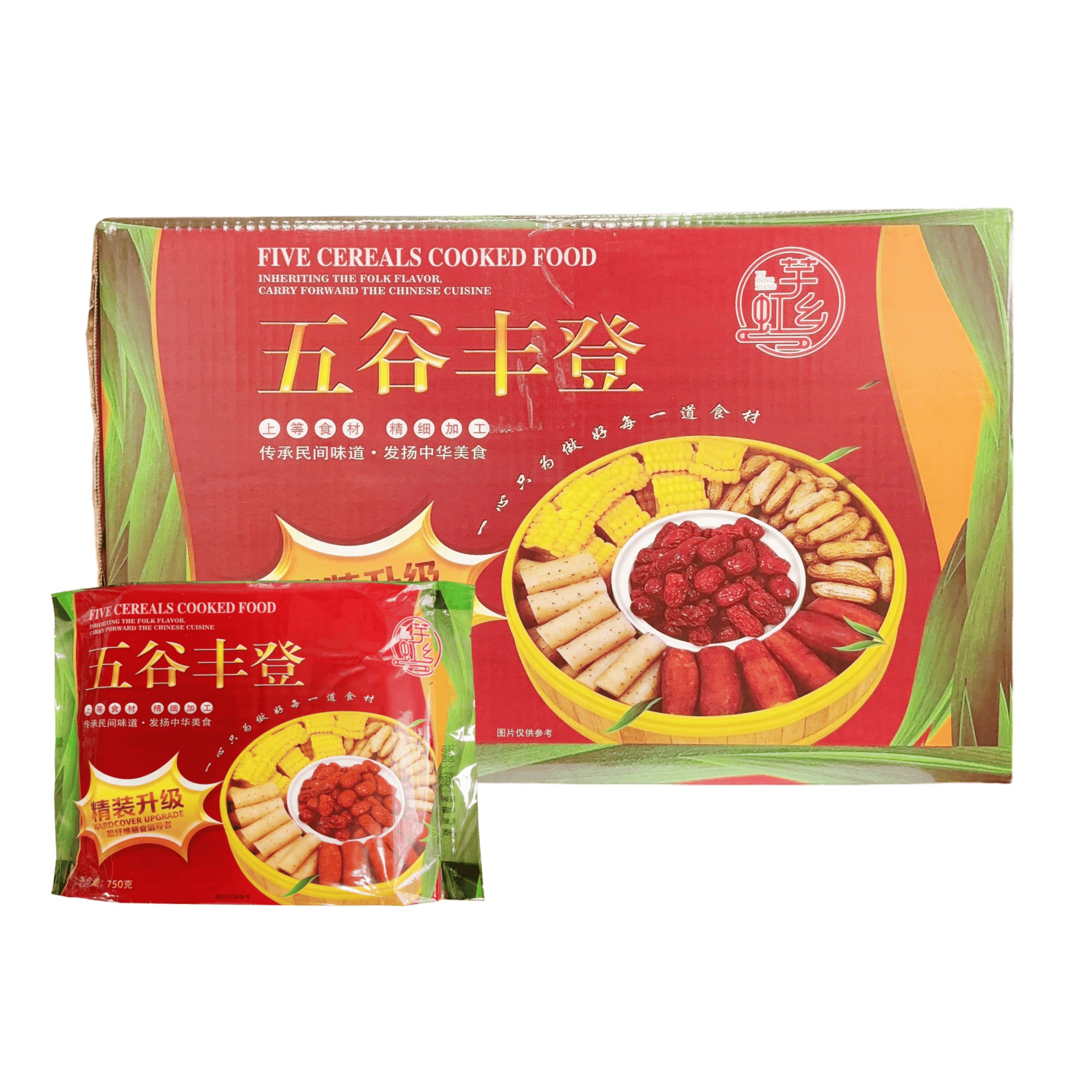 五谷丰登五福临门750g12盒整箱农家杂粮组合素食半成品特色菜商用