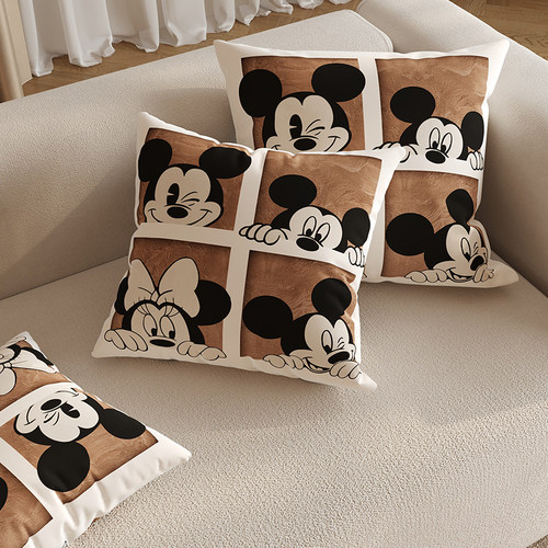 米奇抱枕床头沙发腰枕靠枕客厅靠垫客厅卧室办公室含芯车载靠背垫