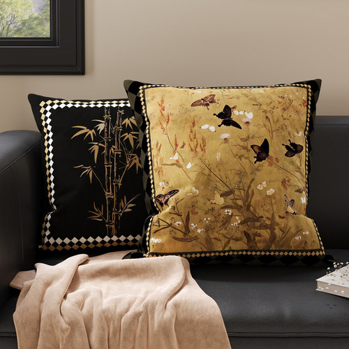 中古风高级感抱枕轻奢靠枕床上床头客厅沙发抱枕套靠垫腰靠可拆洗