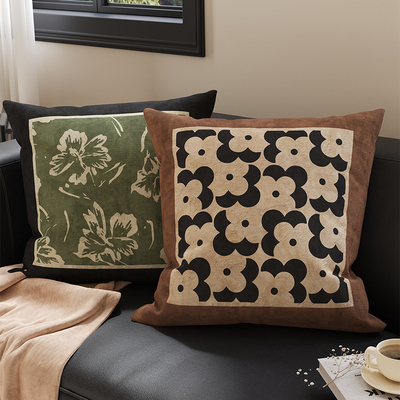 新中式客厅沙发抱枕含枕芯法式中古风靠背垫复古高级感轻奢腰枕套