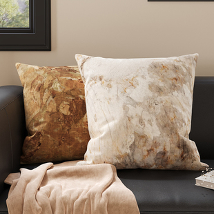 复古大理石纹理沙发靠枕抱枕客厅书房含芯靠背垫卧室飘窗靠垫腰靠