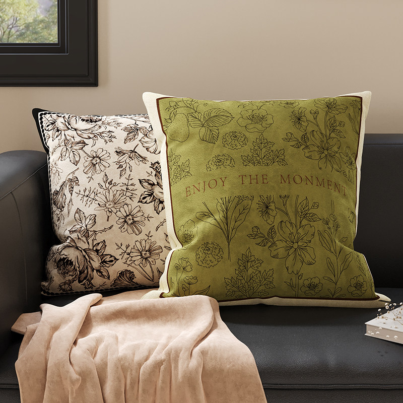 法式轻奢高级抱枕套床头靠枕可拆洗客厅沙发靠垫腰靠含芯飘窗靠背