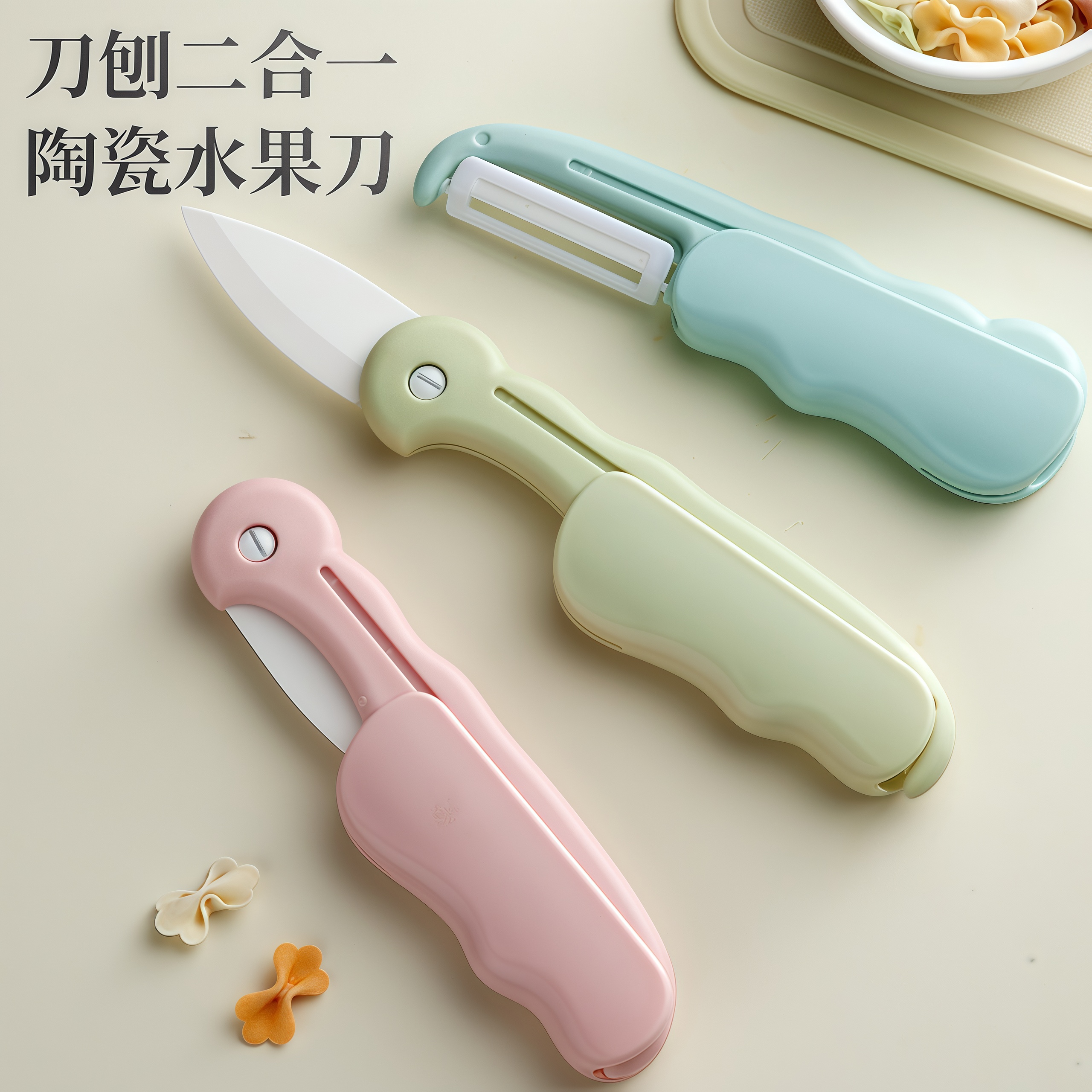 陶瓷水果刀折叠家用便携小刀