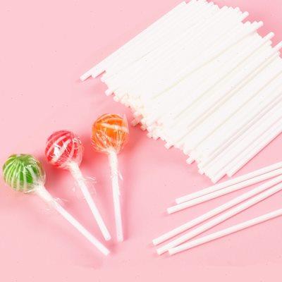 百豪厂家生产白色糖果棒 烘焙蛋糕插牌配套PP塑料管DIY棒棒糖棍子