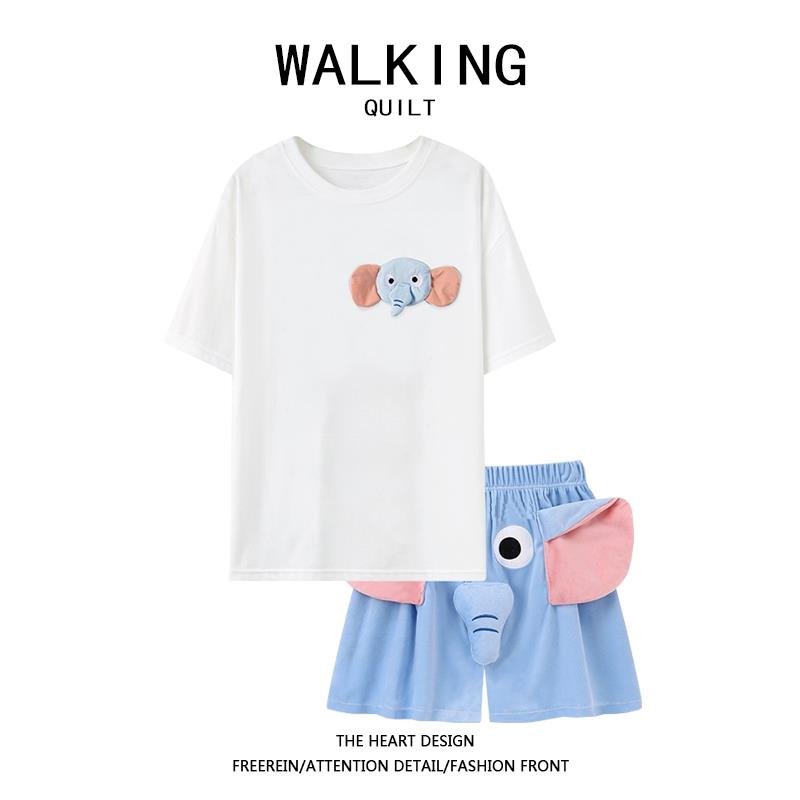 WALKING 搞怪小飞象睡裤睡衣/家居服套装