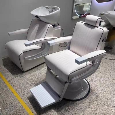 barber男士复古油头椅子理发店美发发廊专用可放倒烫染剪发刮胡椅