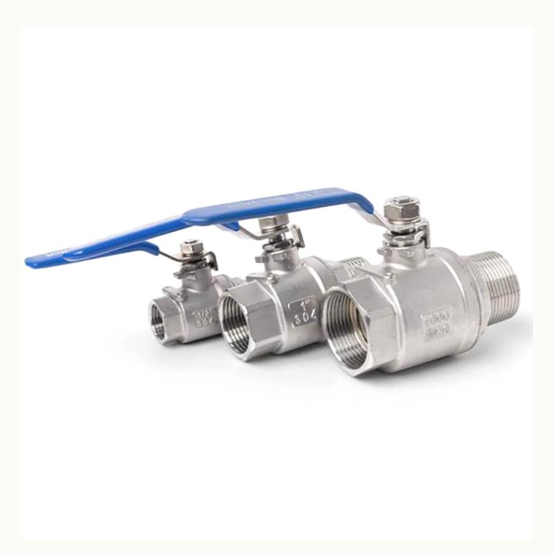 不锈钢内外丝阀门304双外牙手动球阀二片式4分丝扣水管开关阀门