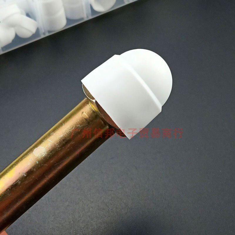 。145PCS套盒装黑色白色塑料六角螺母装饰盖帽保护帽M4-M12螺栓盖