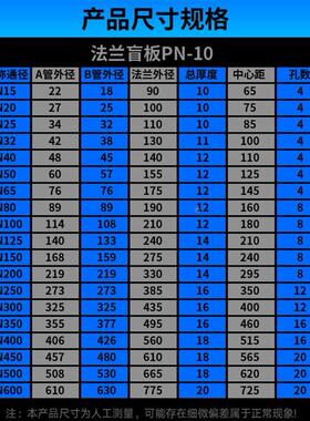 304不锈钢法兰盲板316L不锈钢法兰盖板PN6PN10PN16 DN25 50 65 80